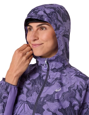 Chamarra para correr Asics de mujer