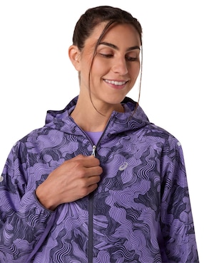 Chamarra para correr Asics de mujer
