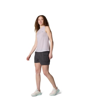 Short con bolsillos columbia para pesca mujer