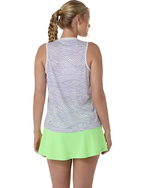 Playera deportiva para pádel Asics Padel Court All Over Print Tank de mujer
