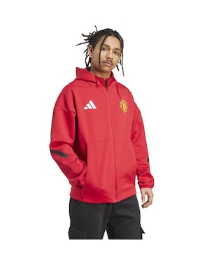 Sudadera Adidas con capucha Manchester United para hombre