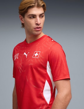 Jersey de Selección de Fútbol de Suiza local manga corta Mundial Puma para hombre