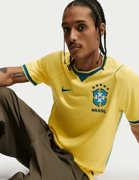 Jersey de Selección de Fútbol de Brasil local manga corta Nike para hombre