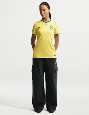 Jersey de selección de Fútbol de Brasil local manga corta Nike para mujer
