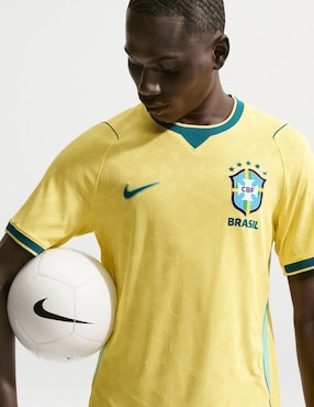 Jersey de Selección de Fútbol de Brasil local manga corta Nike jugador para hombre