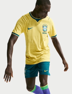 Jersey de Selección de Fútbol de Brasil local manga corta Nike jugador para hombre