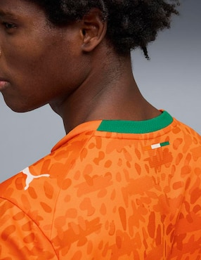 Jersey de Costa de marfil local manga corta Mundial Puma para hombre