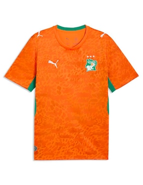 Jersey de Costa de marfil local manga corta Mundial Puma para hombre