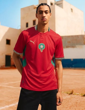 Jersey de Selección de fútbol de Marruecos manga corta Mundial Puma para hombre