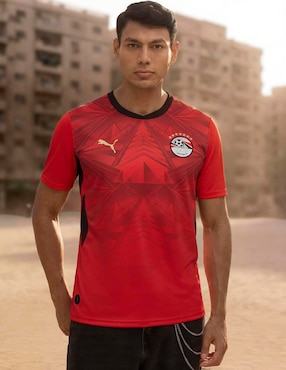 Jersey de Selección de fútbol de Egipto local manga corta Mundial Puma para hombre