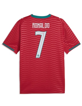 Jersey de Selección de fútbol de Portugal local de Ronaldo manga corta Mundial Puma para hombre
