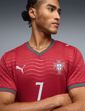 Jersey de Selección de fútbol de Portugal local de Ronaldo manga corta Mundial Puma para hombre