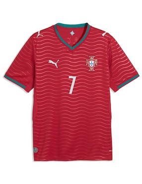 Jersey de Selección de fútbol de Portugal local de Ronaldo manga corta Mundial Puma para hombre