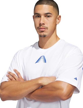 Playera deportiva para básquetbol Adidas de hombre