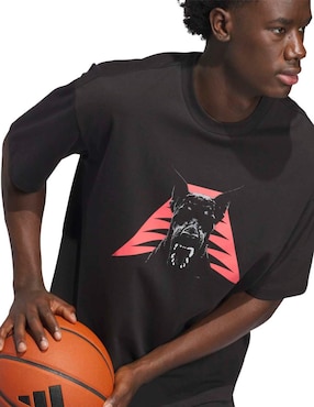 Playera deportiva para básquetbol Adidas de hombre