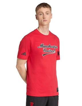 Playera deportiva para fútbol Adidas Manchester United de hombre