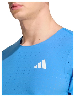 Playera deportiva para correr Adidas de hombre