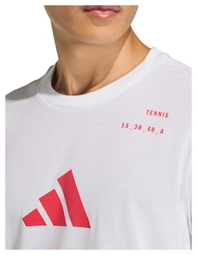 Playera deportiva para tennis Adidas de hombre