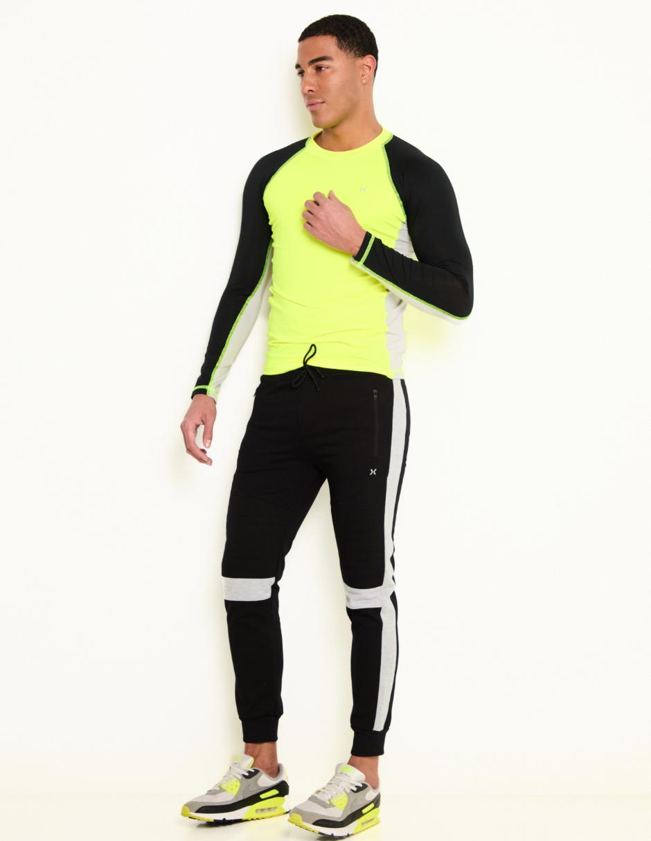 Wetshirt estampado bloques de color para hombre 3