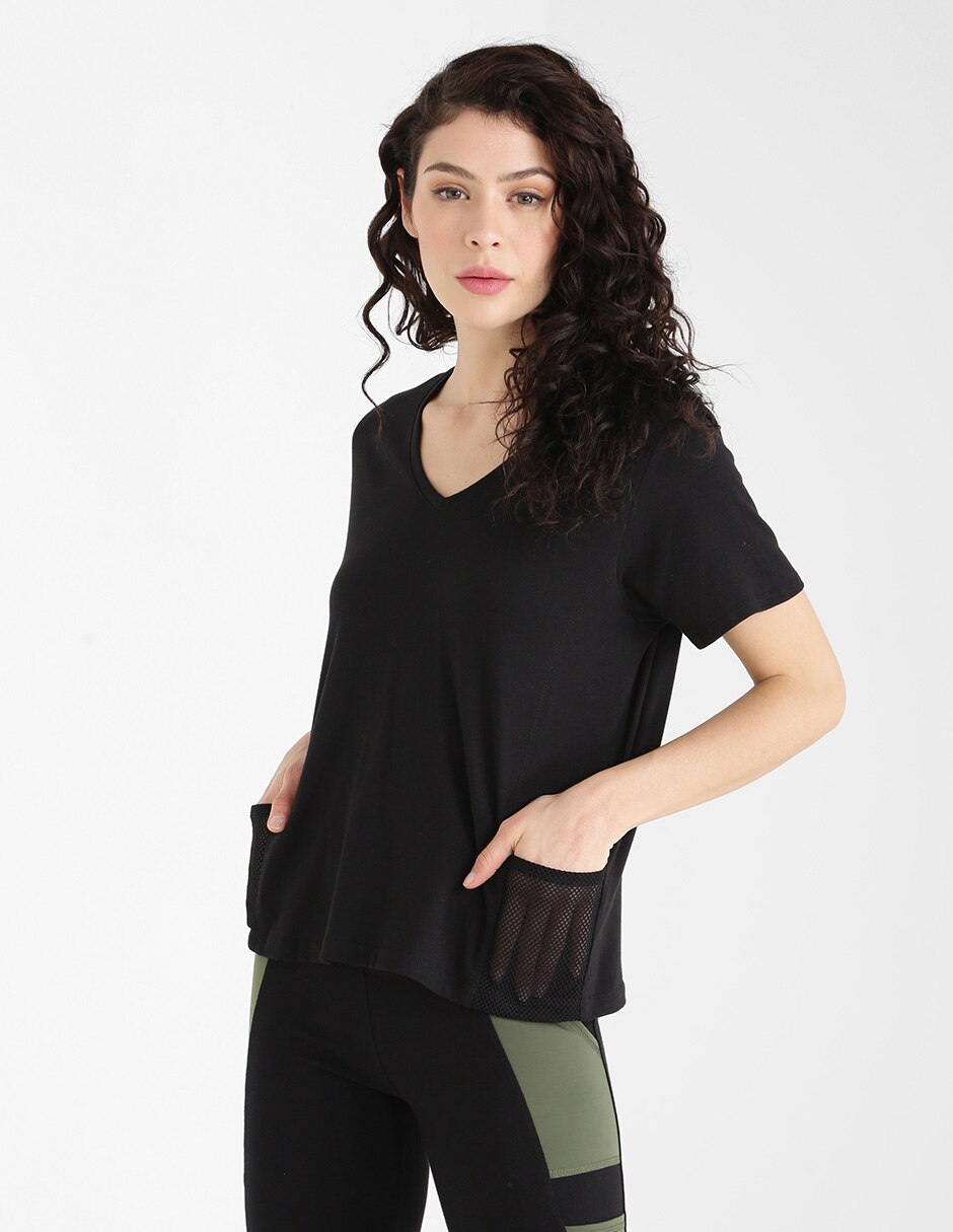 Playera deportiva Mango y merengue de fitness para mujer en Liverpool