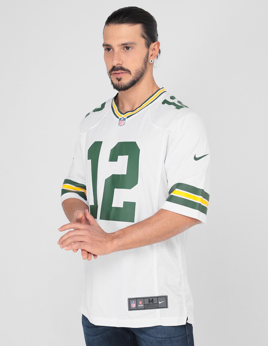 Men's Aaron Rodgers White Green Bay Packers Classic Elite Player Jersey