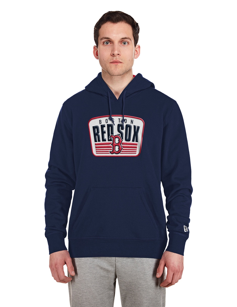 Shop New Era Boston Red Sox Pullover Hoodie 13334285 blue