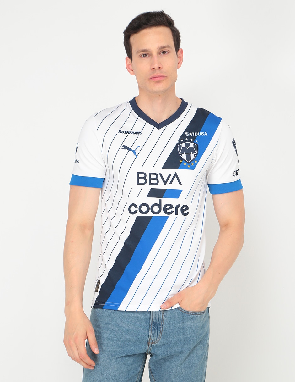 Jersey de Club de Fútbol Monterrey visitante manga corta fan para hombre Jersey de Club de Fútbol Monterrey visitante manga corta fan para hombre