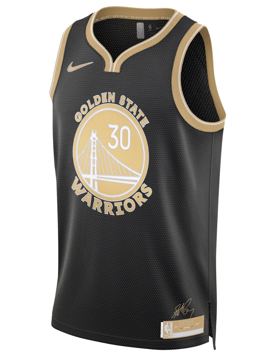 Jersey Nike Dri FIT de la NBA Swingman para hombre Stephen Curry Golden State Warriors 2024 Select Series Negro