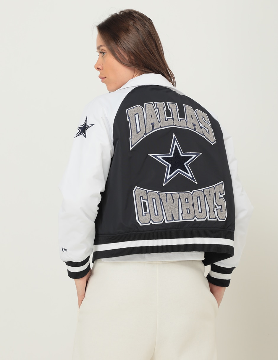 Chamarra impermeable para fútbol americano Dallas Cowboys NFL para mujer 2