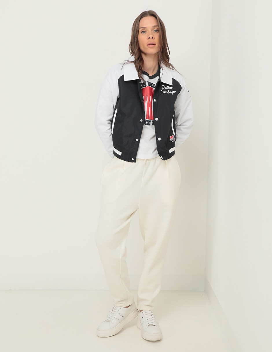 Chamarra impermeable para fútbol americano Dallas Cowboys NFL para mujer 3