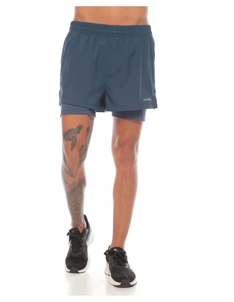 Short efecto doble prenda para entrenamiento hombre Short efecto doble prenda para entrenamiento hombre