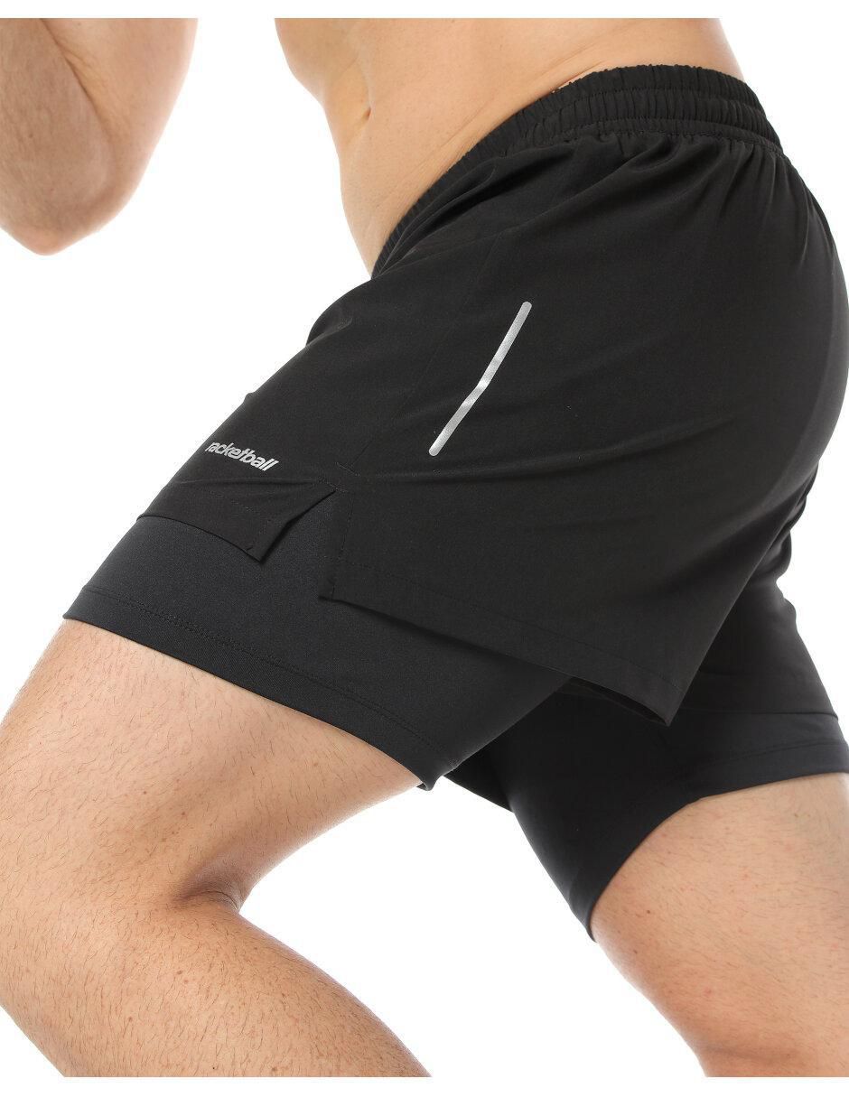 Short efecto doble prenda para entrenamiento hombre 2