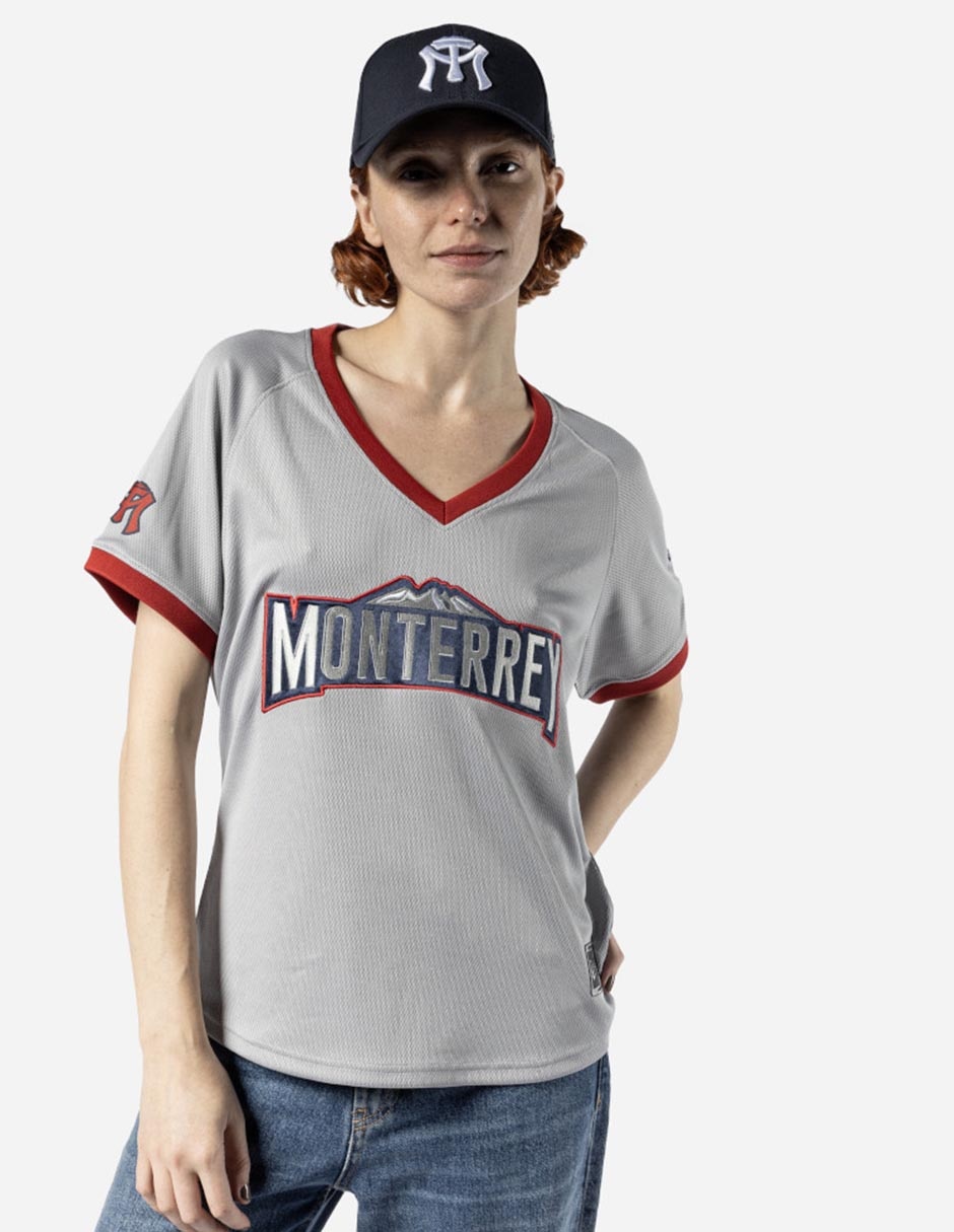 Jersey de Sultanes de Monterrey visitante manga corta para mujer Jersey de Sultanes de Monterrey visitante manga corta para mujer