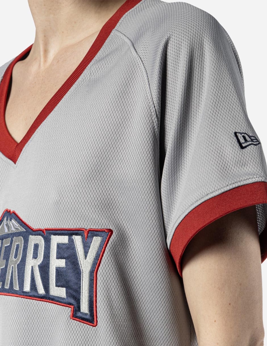 Jersey de Sultanes de Monterrey visitante manga corta   para mujer 4