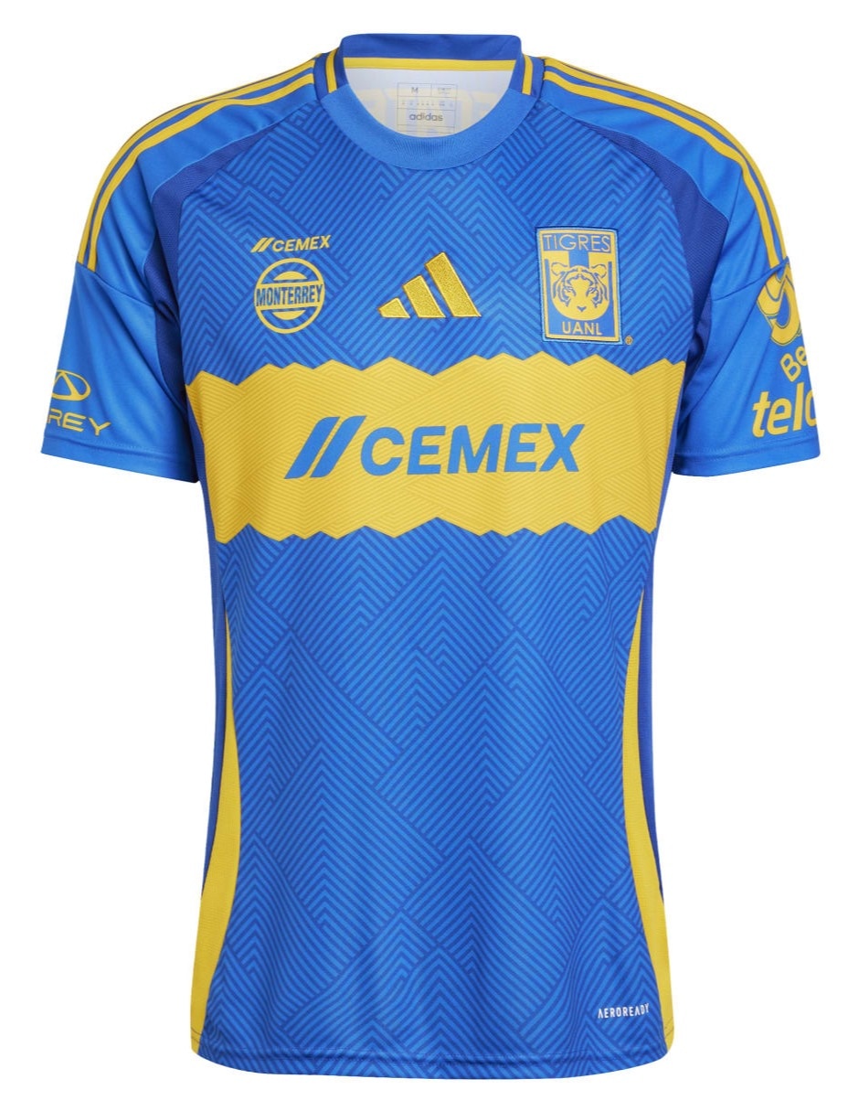 Jersey de Tigres UANL visitante manga corta Adidas para hombre 7