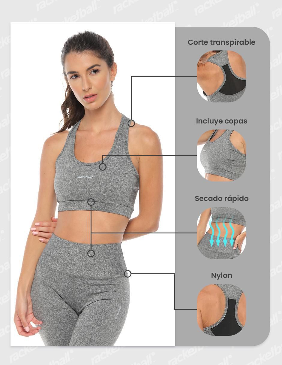 "top deportivo/set top deportivo" racketball "para" entrenamiento mujer