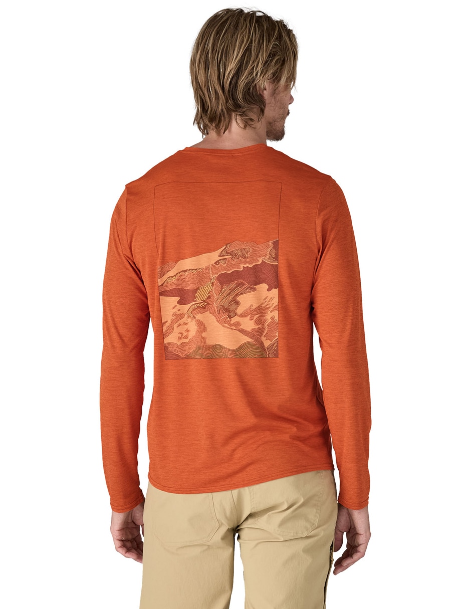 Playera deportiva outdoor L/S Cap Cool Daily Graphic de hombre 2