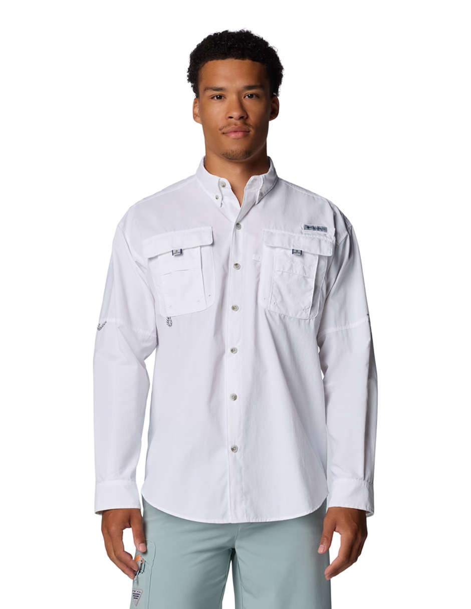 Camisa Tipo Columbia Color Blanca Para Hombres Camisas En