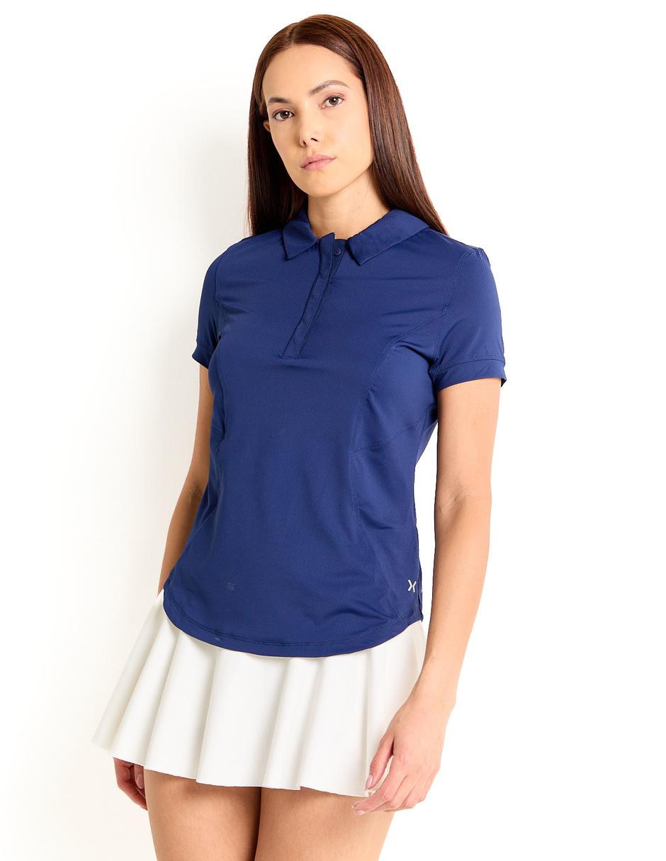 Suburbia Playera Tipo Polo Azul Marino Mujer Suburbia Cuello Para