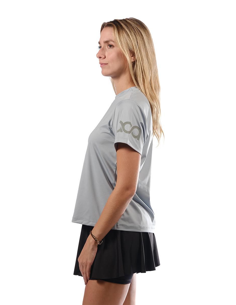 Playera deportiva para deporte con raqueta de mujer 2