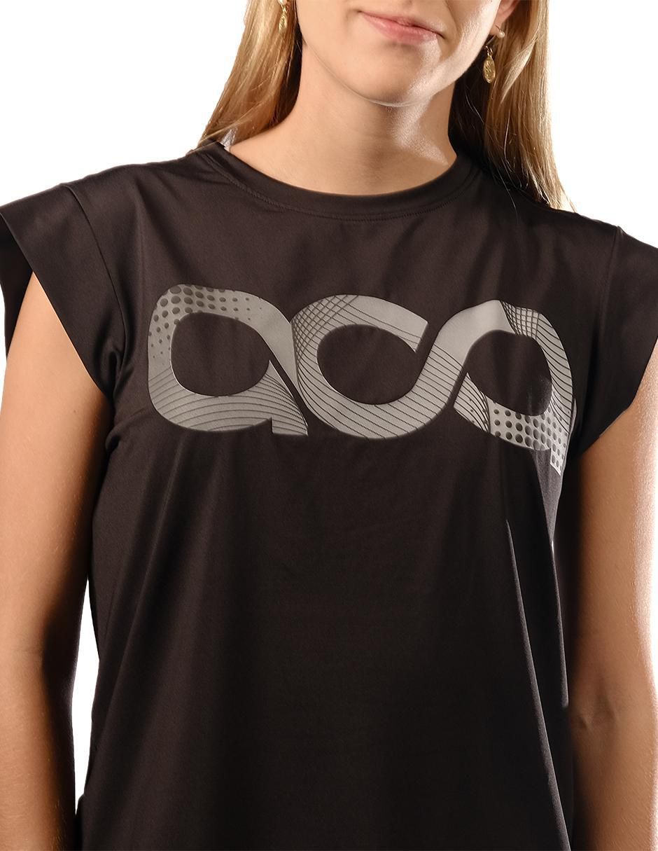 Playera deportiva para deporte con raqueta de mujer 4