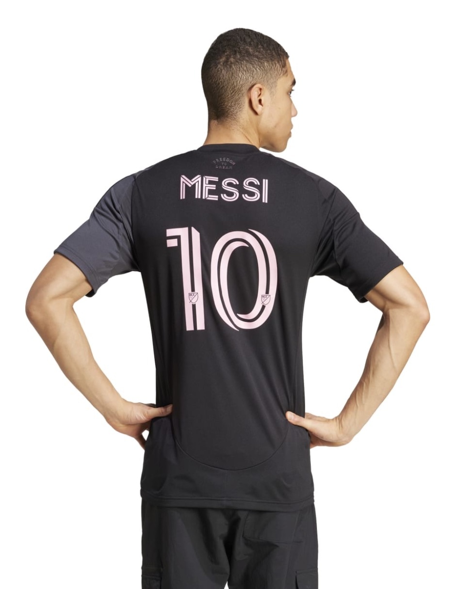 Jersey de Inter de Miami visitante de Lionel Messi manga corta  jugador para hombre 2