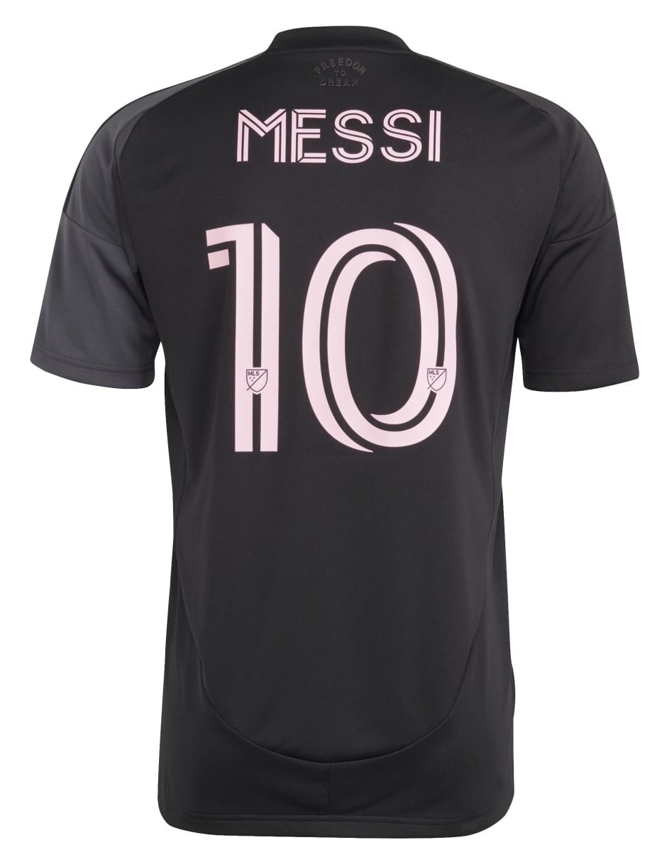 Jersey de Inter de Miami visitante de Lionel Messi manga corta  jugador para hombre 8