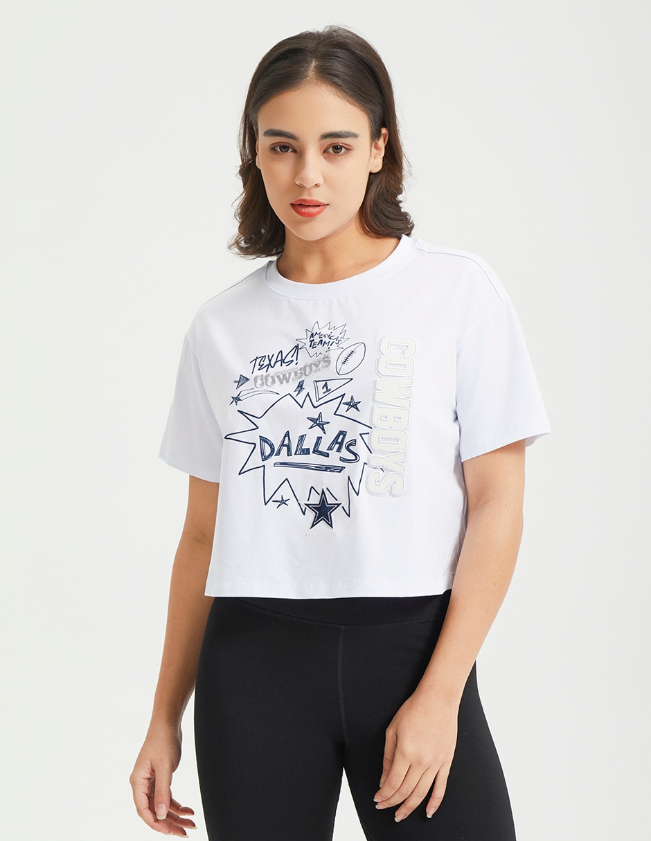 Playera deportiva para fútbol americano Pro Standard Dallas Cowboys para  mujer