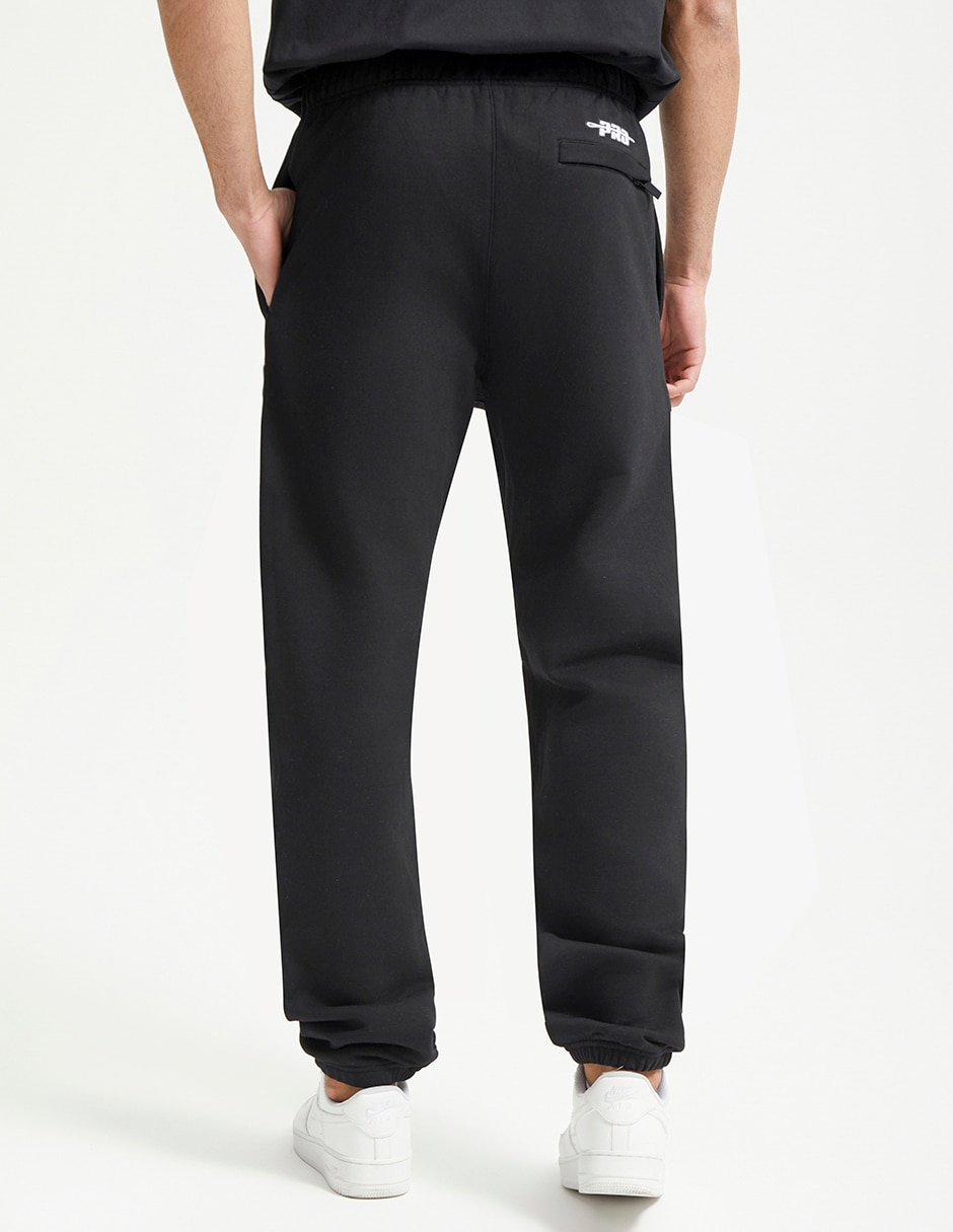 Pantalón relaxed estampado liso para hombre 2