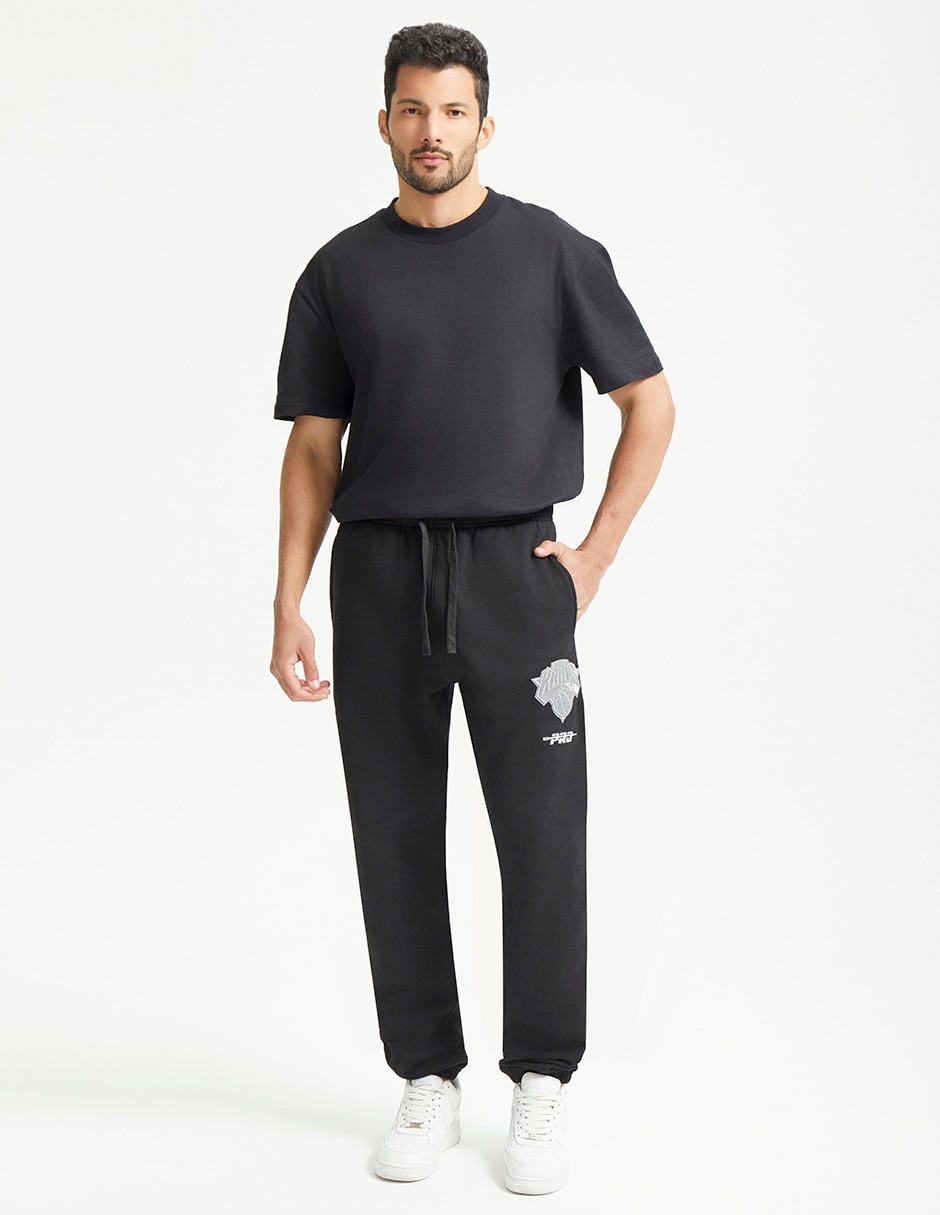 Pantalón relaxed estampado liso para hombre 5
