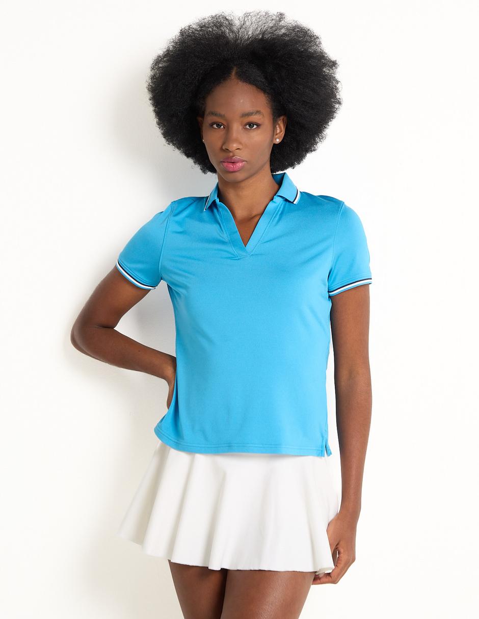 Playera tipo polo Under Armour para mujer Liverpool