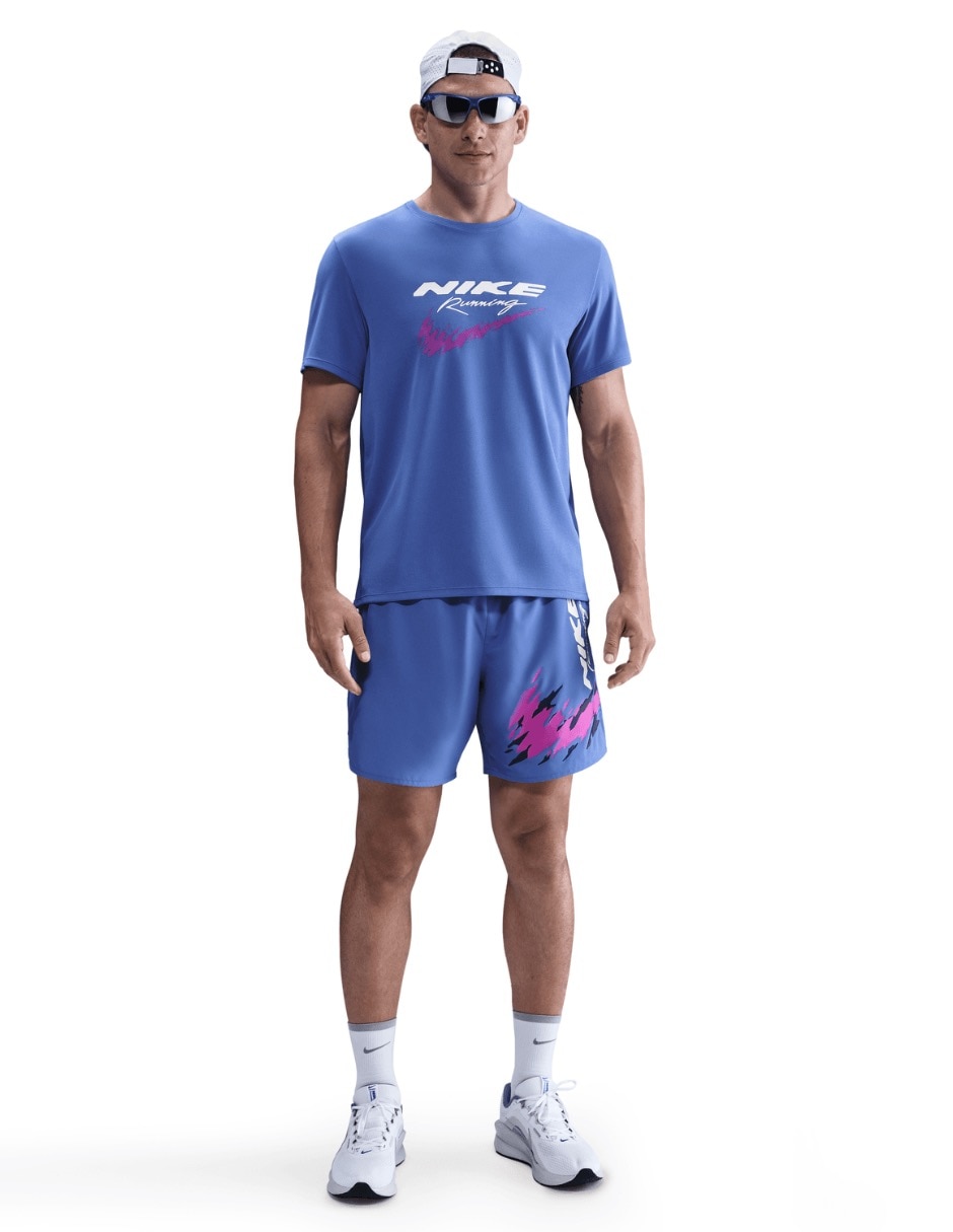 Playera deportiva para correr M NK DF UV RN ENRGY MILER SS HV2135 de hombre