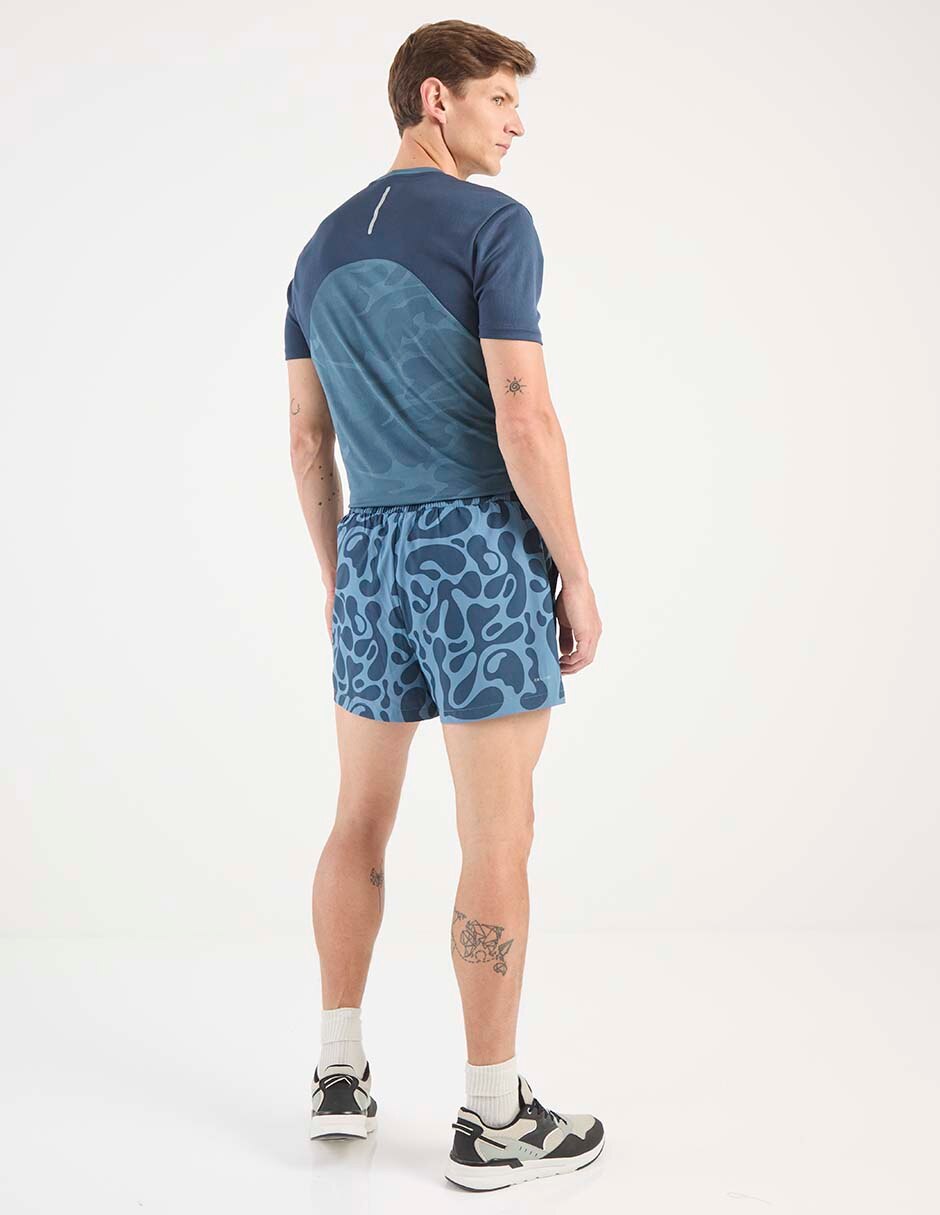 Short efecto doble prenda para correr hombre 2