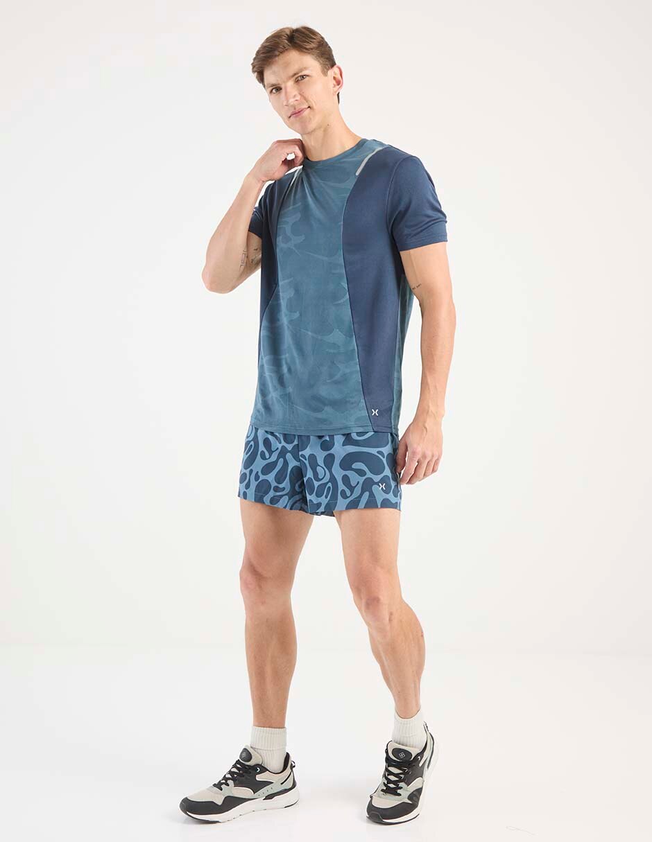 Short efecto doble prenda para correr hombre 3